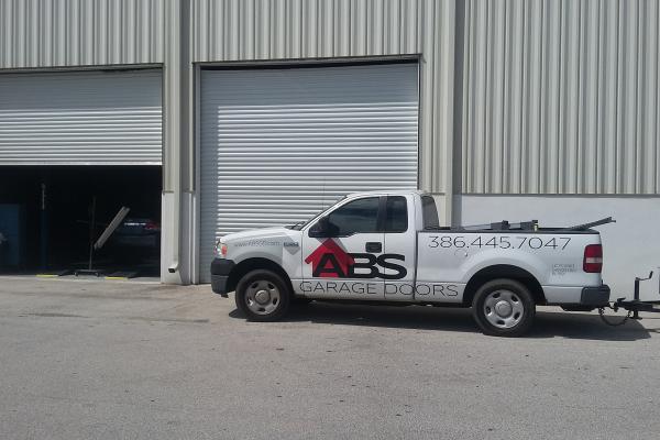 truck near roll up door