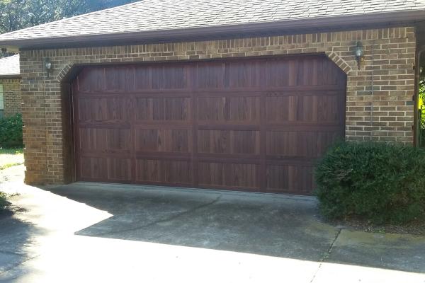 steel door that looks like wood