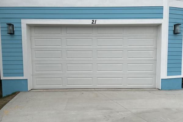New construction home with classic raised panel look.