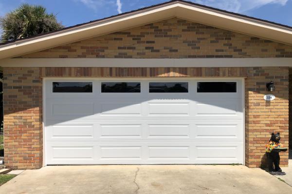Replaced existing door 35 year old non hurricane rated garage door with a hurricane ready long panel garage door. 