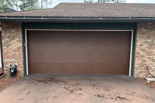 Customer was looking to replace an old garage door to freshen up their house. They went with a Raynor Encore in Mocha Gunite Color.