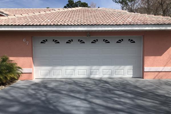 Raised Short Panel a Garage a Door with Sherwood Glass Top Section