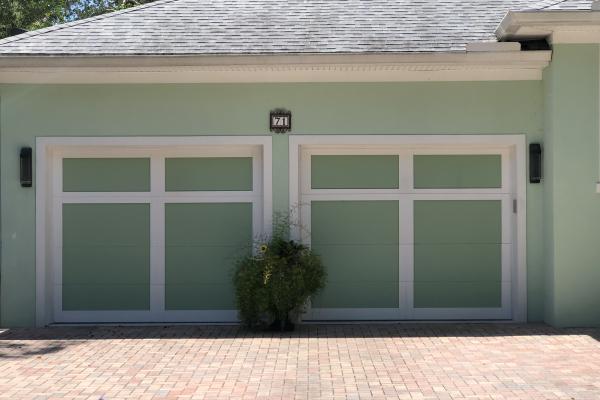 Flush Garage Door Design with Custom Overlay