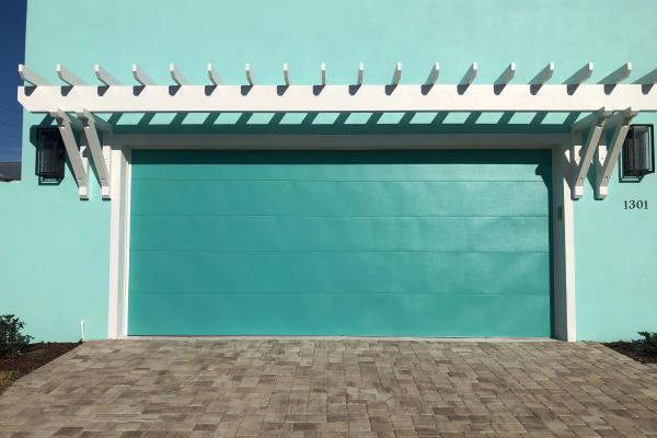 Insulated Garage Door with Flush Panel Design