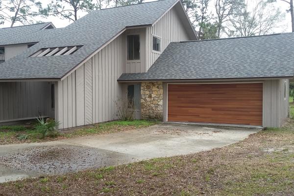Accents Planks Garage Door in Cedar