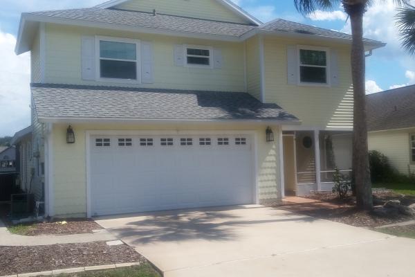 White Garage Door with Stockton Glass