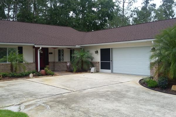 White Raised Panel Garage Door