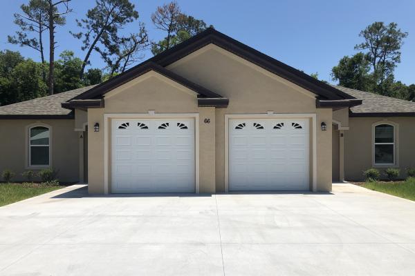Raised Short Panel Garage Door with Sherwood Glass Top Section 